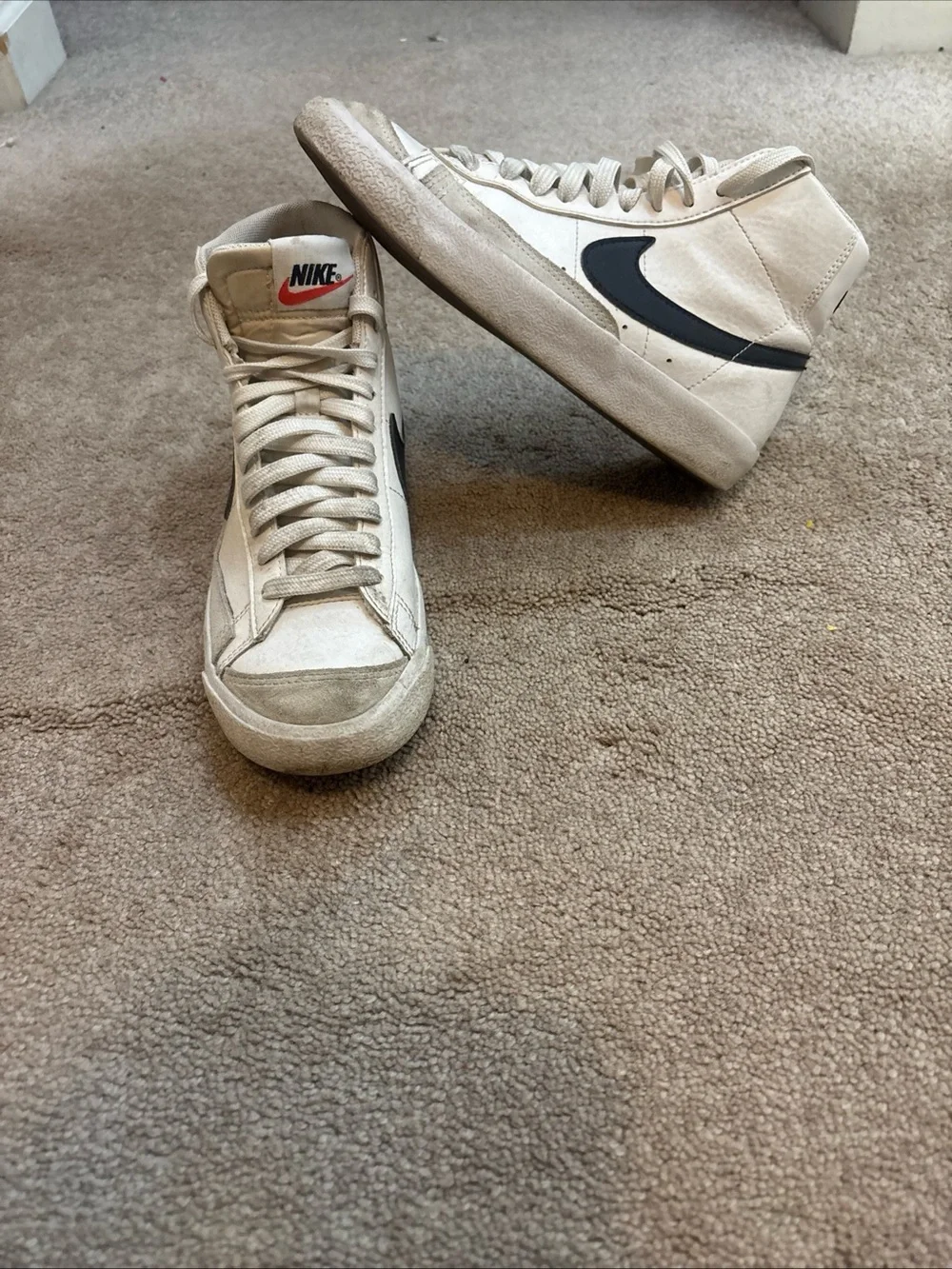 Nike Blazer Mid 77 Vintage White Black Size 4.5 Y Kids